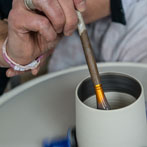 Juliet Macleod in her studio 2018